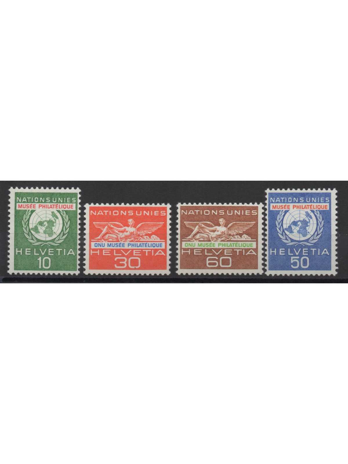 1962 SVIZZERA SWITZERLAND SERVIZIO MUSEO FILATELICO 4 V MNH MF28394