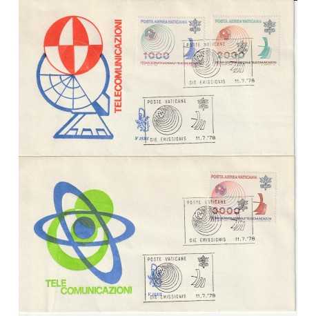 1978 FDC VENETIA N. 153-1-2/V VATICANO P.A. TELECOMUNICAZIONI MF80232