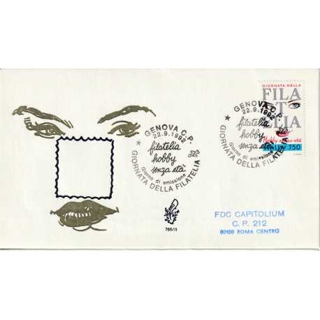 1992 FDC VENETIA 766/IT ITALIA GIORNATA DELLA FILATELIA MF80242