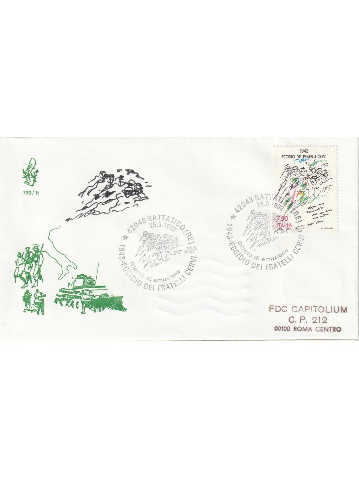 1993 FDC VENETIA 790/IT ITALIA ECCIDIO DEI FRATELLI CERVI MF80268