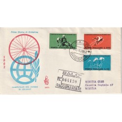 1962 FDC VENETIA N. 190/IT ITALIA CAMP. DEL MONDO DI CICLISMO MF80298