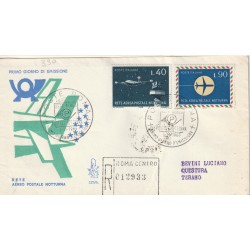 1965 FDC VENETIA N. 227 /IT ITALIA RERE AEREA POSTALE NOTTURNA MF80335
