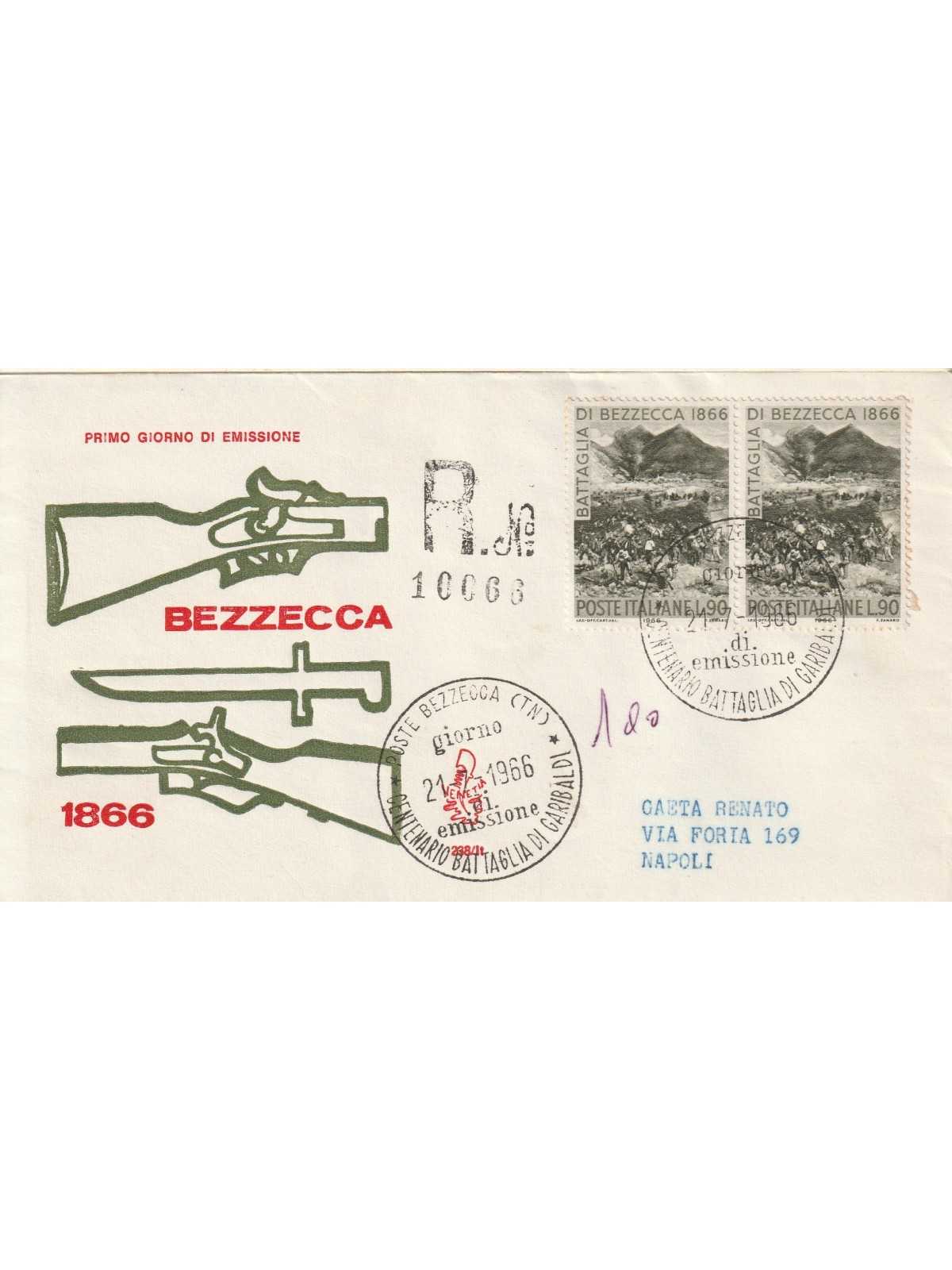 1966 FDC VENETIA N. 238/IT TALIA BATTAGLIA DI BEZZECA MF80347