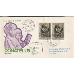 1966 FDC VENETIA N. 239/IT TALIA DONATELLO RACCOMANDATA MF80348