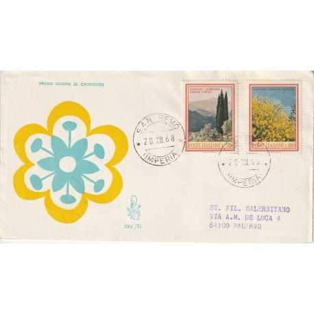 1968 FDC VENETIA N. 282/IT ITALIA FLORA 3 EMISS. MF80762