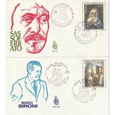 1985 FDC VENETIA N. 595-1-2/IT ITALIA SERIE ARTE XI MF80773