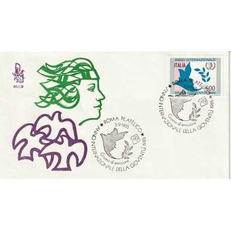 1985 FDC VENETIA N. 601/IT ITALIA ANNO INT. GIOVENTU' MF80779