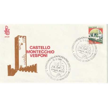 1986 FDC VENETIA N. 611/IT ITALIA CASTELLO DI MONTEVECCHIO MF80787