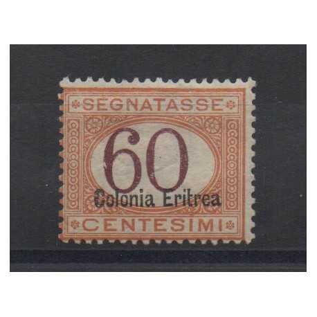 1926 ERITREA SEGNATASSE 60 CENT SOPRAST. IN BASSO N 25 MNH CILIO MF28424