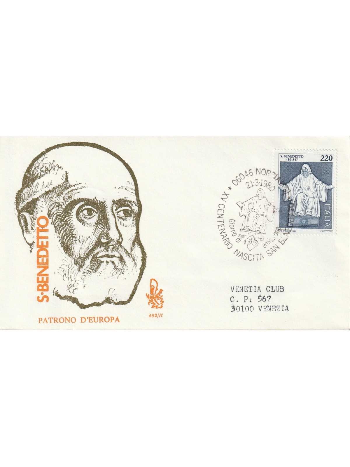 1980 FDC VENETIA 482/IT ITALIA S. BENEDETTO MF80822