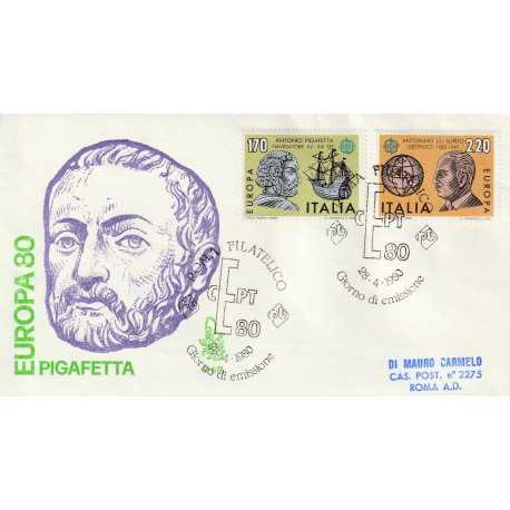 1980 FDC VENETIA 484/IT ITALIA EUROPA 1980 VIAGGIATA MF80824