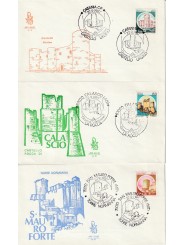 1980 FDC VENETIA 492-BIS/IT ITALIA SERIE CASTELLI GIRO COMPLETO 27 B. MF80833