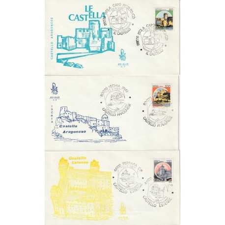 1980 FDC VENETIA 492-BIS/IT ITALIA SERIE CASTELLI GIRO COMPLETO 27 B. MF80833