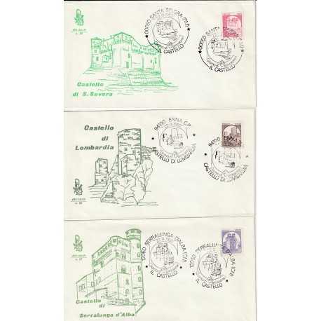 1980 FDC VENETIA 492-BIS/IT ITALIA SERIE CASTELLI GIRO COMPLETO 27 B. MF80833