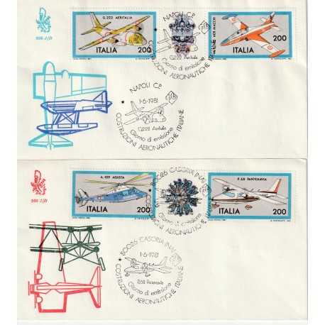 1981 FDC VENETIA 506-1-2/IT ITALIA SERIE COSTR. AEREONAUTICHE ITA. MF80847