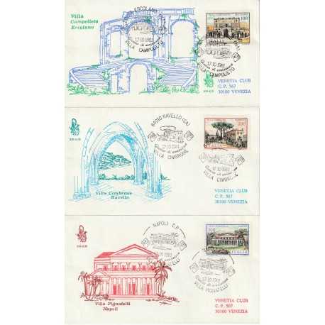 1981 FDC VENETIA 519-1-2-3/IT ITALIA SERIE VILLE II MF80861