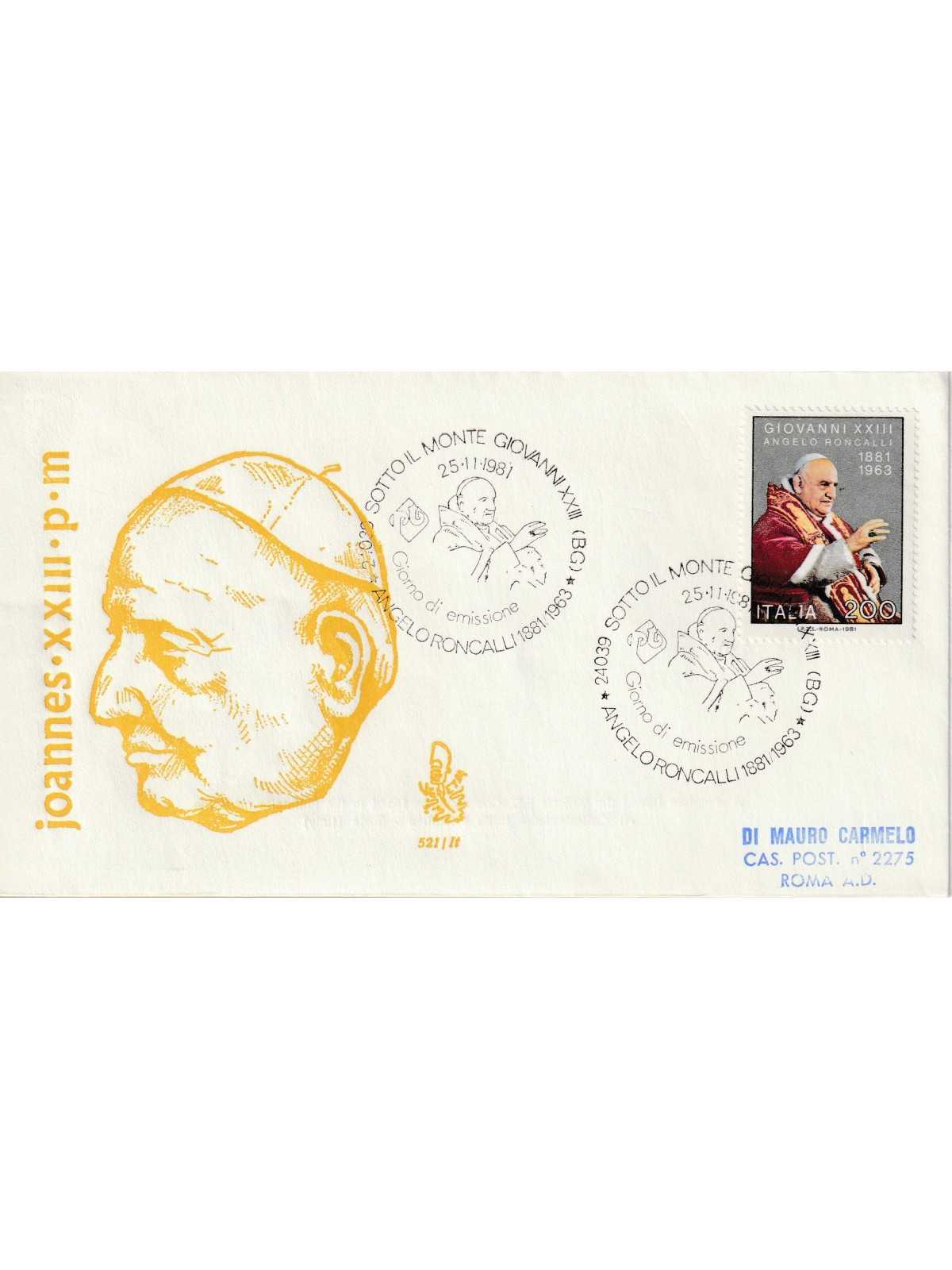 1981 FDC VENETIA 521/IT ITALIA GIOVANNI XXIII MF80863