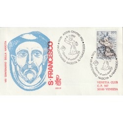 1982 FDC VENETIA 523/IT ITALIA VIII CENT.NASCITA S.F. D'ASSISI MF80865