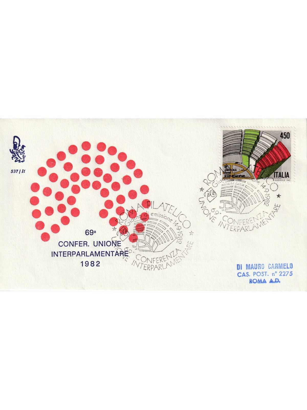 1982 FDC VENETIA 537/IT ITALIA 69 CONF. UNIONE INTERPAR. MF80879