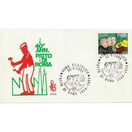 1984 FDC VENETIA 576/IT ITALIA 40 ANN. PATTO DI ROMA MF80918