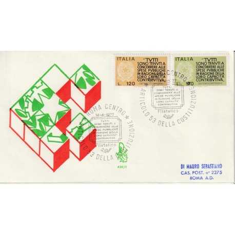 1977 FDC VENETIA 428/IT ITALIA ART. 53 DELLA COSTITUZIONE MF80930