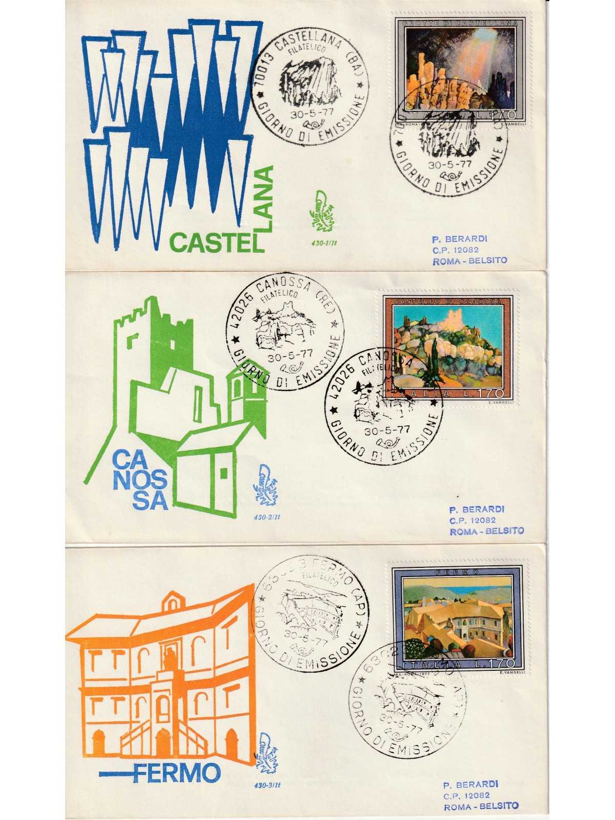 1977 FDC VENETIA 430-1-2-3/IT ITALIA SERIE TURISTICA IV MF80932