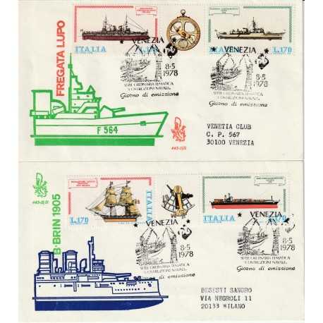 1978 FDC VENETIA 445-1-2/IT ITALIA SERIE NAVI II MF80947