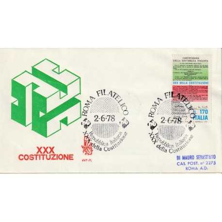 1978 FDC VENETIA 447/IT ITALIA XXX COSTITUZIONE MF80950