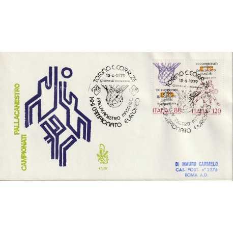 1979 FDC VENETIA 471/IT ITALIA XXI CAMP. EUROP. PALLACANESTRO MF80973