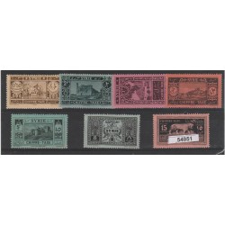 1925-31 SIRIA SYRIE SEGNATASSE VEDUTE 7 V MLH YV N 32/38 MF54951