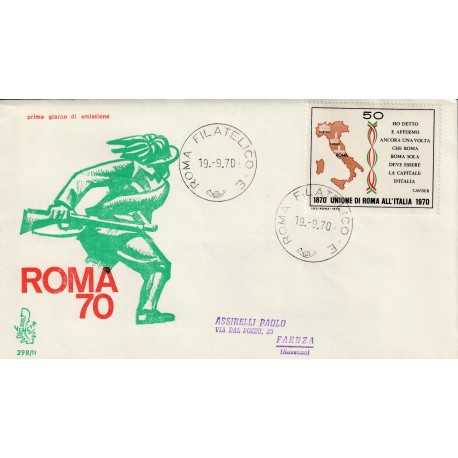 1970 FDC VENETIA 298/IT ITALIA CENT. UNIONE ROMA MF80998