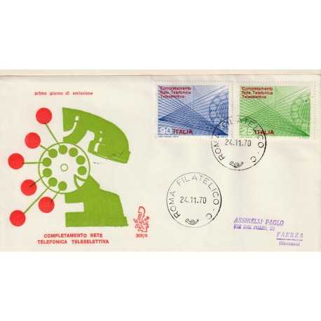 1970 FDC VENETIA 305/IT ITALIA COMPLETAMENTO RETE TEL. MF81005