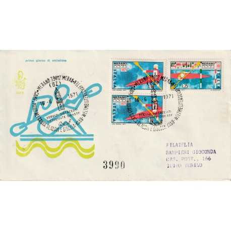 1971 FDC VENETIA 313/IT ITALIA CAMP. MOND. CANOA MF81013