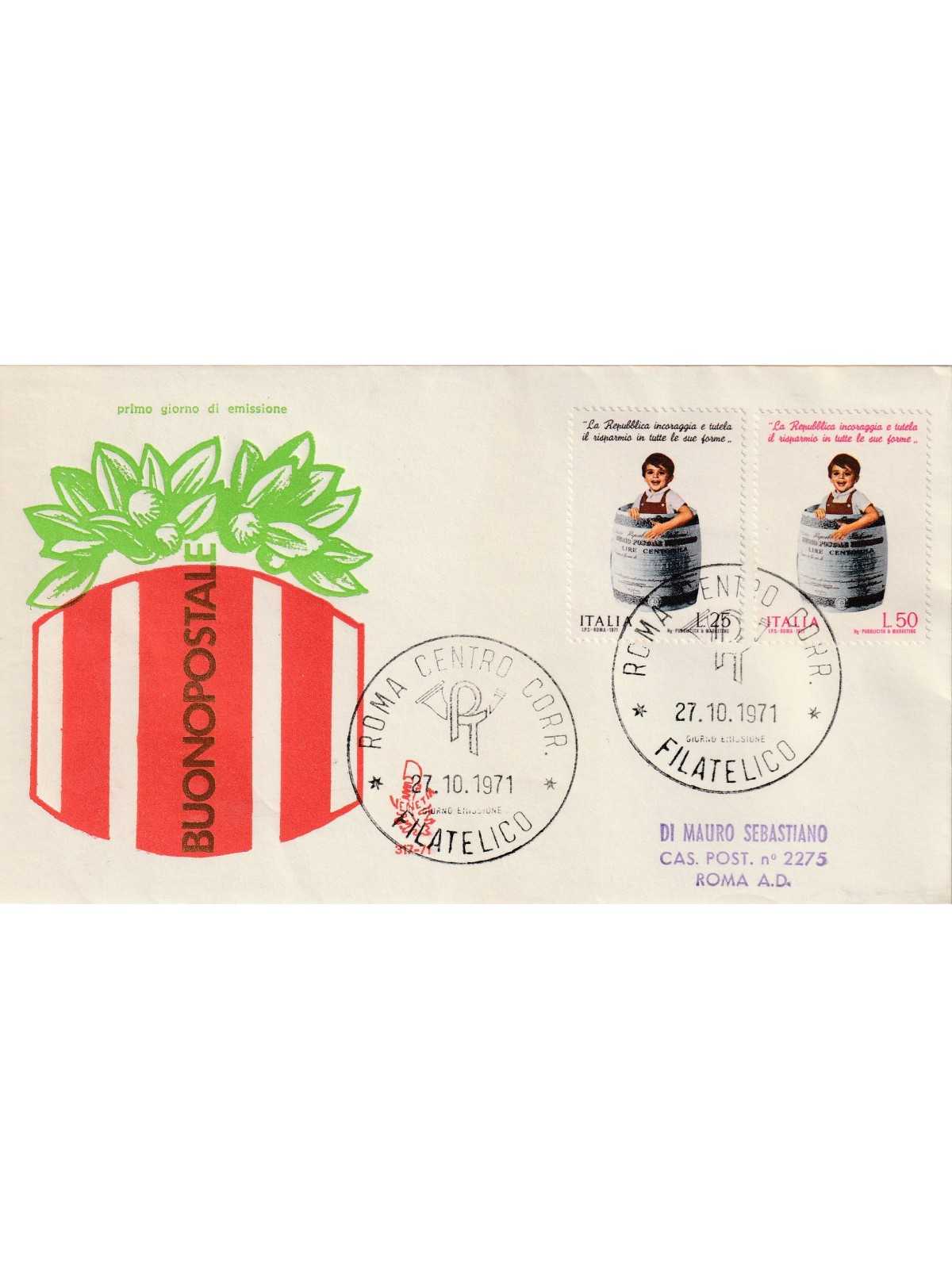 1971 FDC VENETIA 317/IT ITALIA RISPARMIO POSTALE MF81017