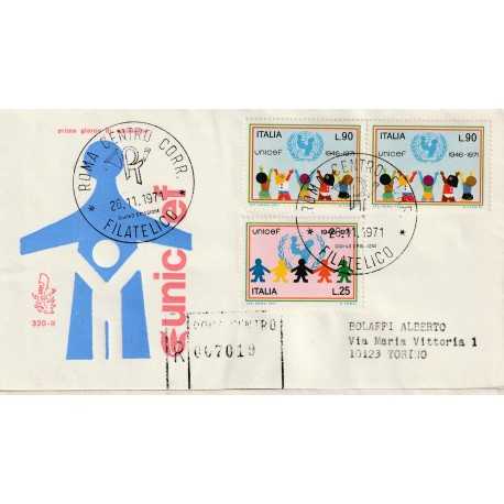 1971 FDC VENETIA 320/IT ITALIA UNICEF MF81020