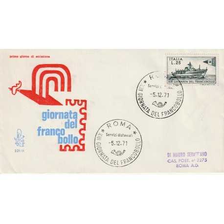 1971 FDC VENETIA 321/IT ITALIA GIORNATA DEL FRANCOBOLLO MF81021