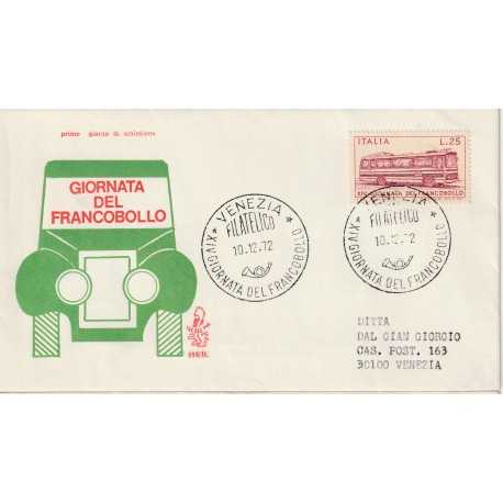 1972 FDC VENETIA 335/IT ITALIA GIORNATA DEL FRANCOBOLLO MF81035