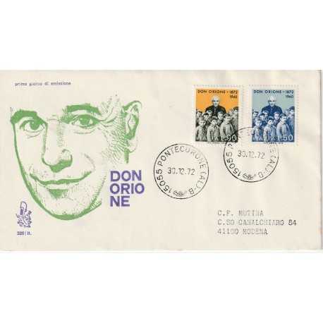 1972 FDC VENETIA 338/IT ITALIA DON ORIONE MF81038