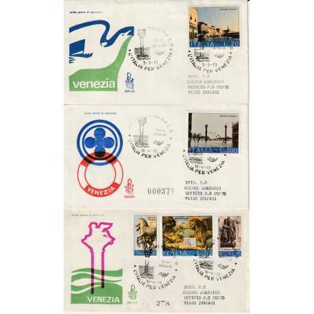 1973 FDC VENETIA 339-1-2-3/IT ITALIA SERIE SALVIAMO VENEZIA MF81039