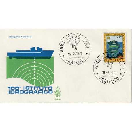 1973 FDC VENETIA 340/IT ITALIA 100 ISTITUTO IDROGRAFICO MF81040