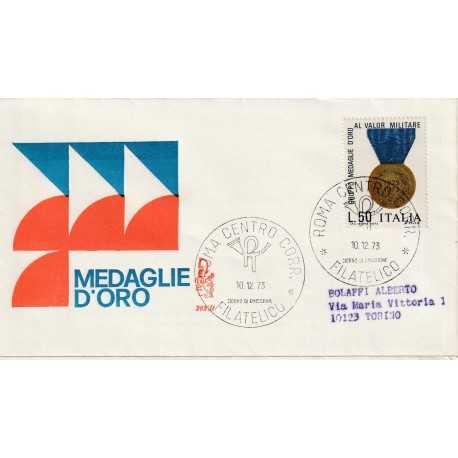 1973 FDC VENETIA 363/IT ITALIA 50 ANN. MEDAGLIE D'ORO MF81062