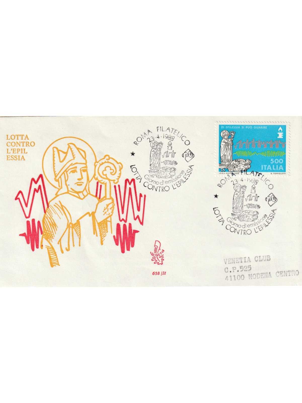 1988 FDC VENETIA 658/IT ITALIA LOTTA CONTRO L'EPILESSIA MF81075