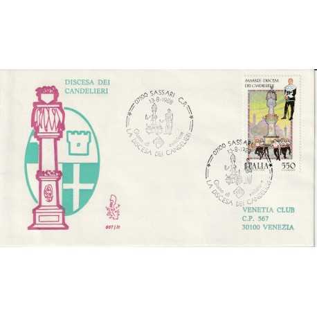 1988 FDC VENETIA 667/IT ITALIA DISCESA DEI CANDELIERI MF81084