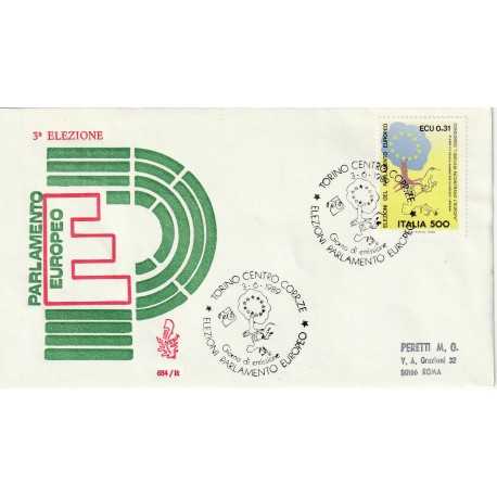 1989 FDC VENETIA 684/IT ITALIA PARLAMRNTO EUROPEO MF81102