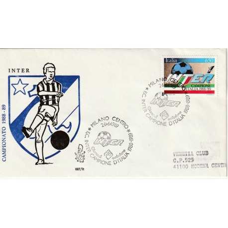 1989 FDC VENETIA 687/IT ITALIA INTER CAMPIONE D'ITALIA MF81105