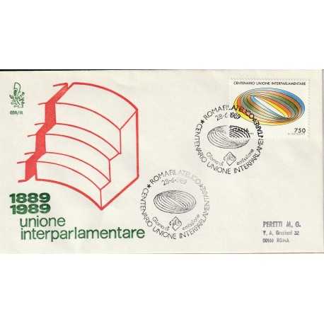 1989 FDC VENETIA 688/IT ITALIA CENT. UNIONE INTERPARLAMENTARE MF81107