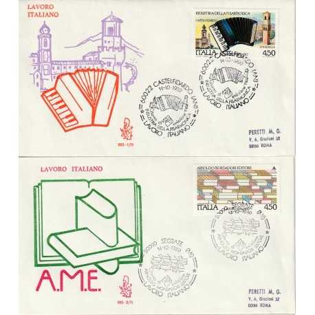 1989 FDC VENETIA 693 1-2/IT ITALIA SERIE LAVORO ITALIANO MF81112