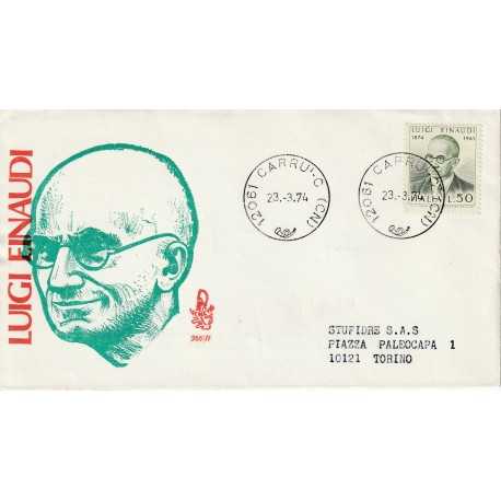 1974 FDC VENETIA 366/IT ITALIA LUIGI EINAUDI VIAGGIATA MF81118