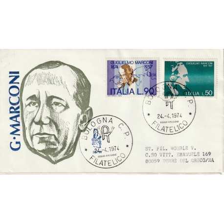 1974 FDC VENETIA 367/IT ITALIA GUGLIELMO MARCONI NON VIAGGIATA MF81119