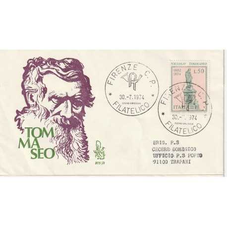 1974 FDC VENETIA 375/IT ITALIA TOMMASEO VIAGGIATA MF81127